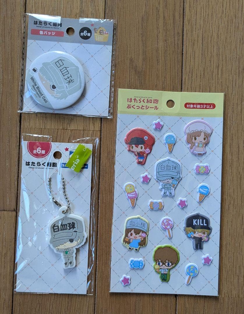 はたらく細胞　缶バッジ　白血球　まとめ はたらく細胞 Angelシリーズ 缶バッジ 白血球(好中球)[ティー・シー